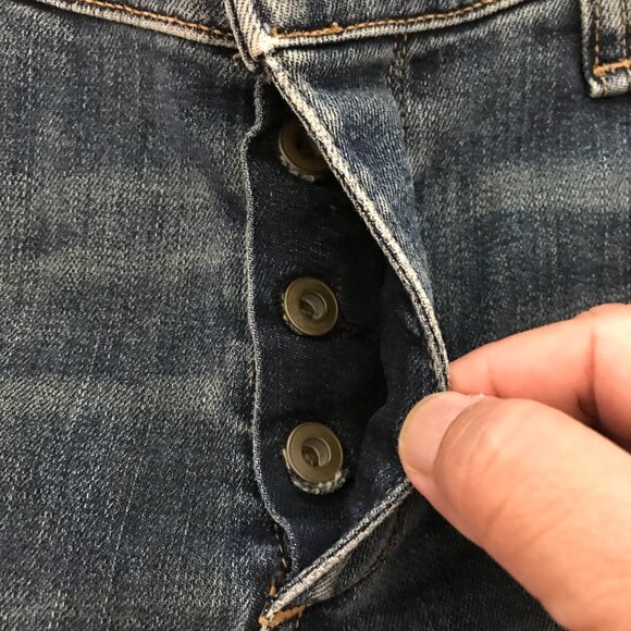 Rag & Bone Standard Issue Fit 2 Slim Leg Jean Men 30x26 Blue Button Fly Low Rise - Picture 12 of 15